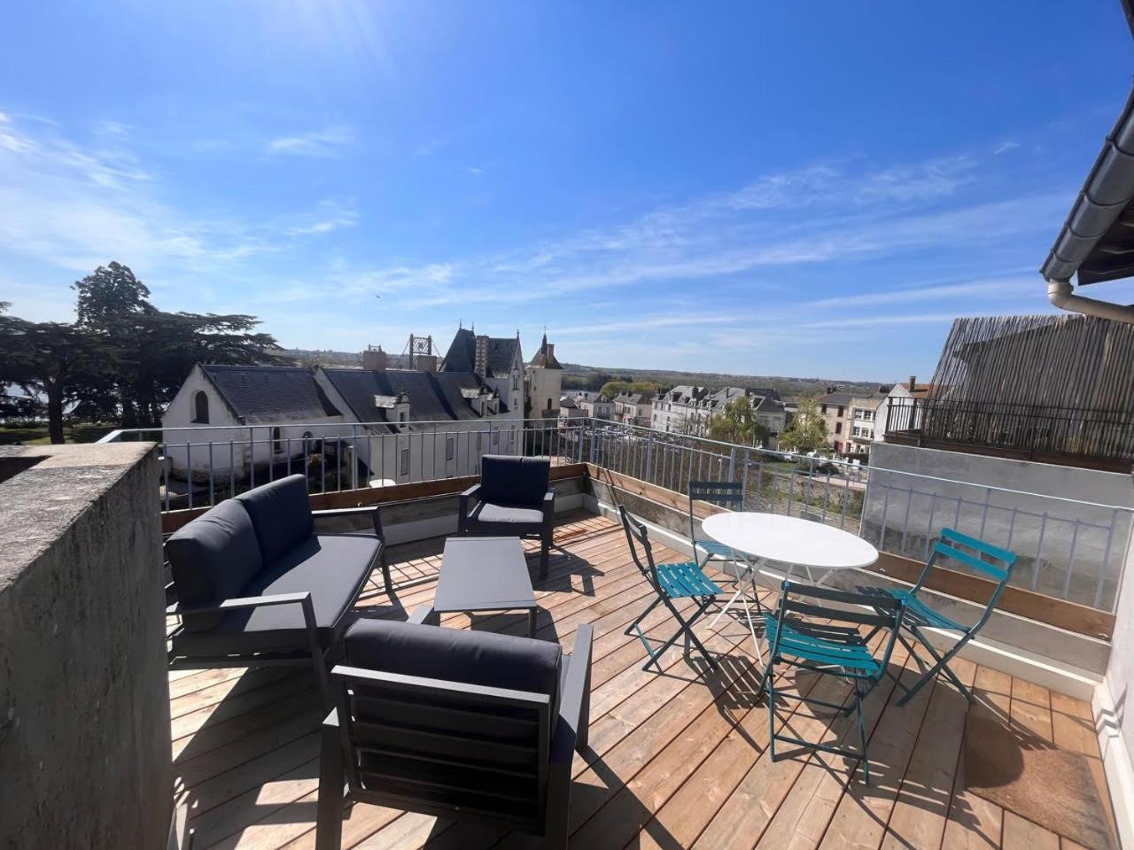Grand Gite Terrasse Vue Loire Et Chateau D'Ancenis Exteriör bild